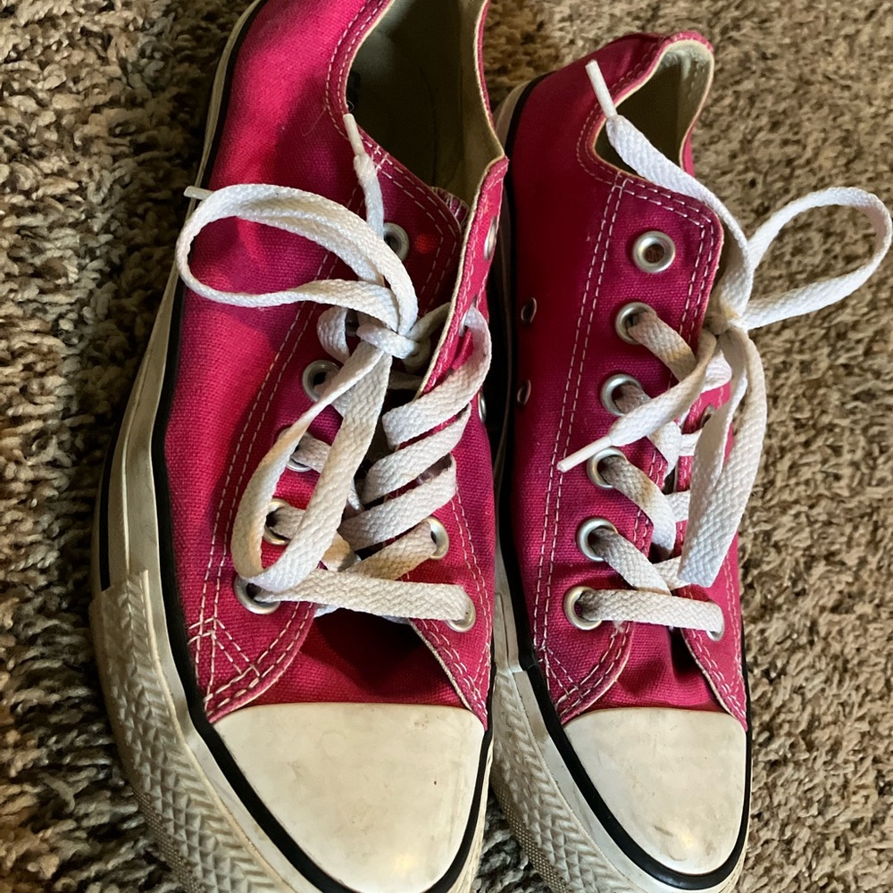 Converse Pink Canvas Sneakers